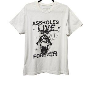 ALF Dog New Short Sleeve Crewneck White Black Cotton Graphic T-Shirt